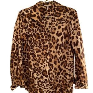 Hinson Wu Leopard Print Button-Down Blouse
